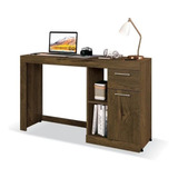 Escrivaninha / Mesa Para Escritório Doris Nogal Pc E Livros