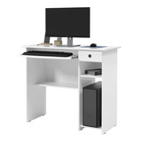 Escrivaninha Ej Móveis Mesa De Computador Viena Mdp De 900mm X 765mm X 400mm Branco