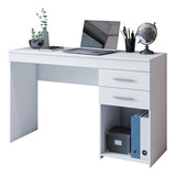 Escrivaninha Mobihome Mesa Office Mdp De 121cm X 76cm X 43cm Branco