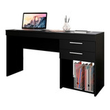 Escrivaninha Notável Móveis Mesa Office 2 Gavetas Mdp De 1080mm X 750mm X 410mm Preto