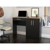 Escrivaninha Patrimar Móveis Mesa De Computador Space Madeira De 1200mm X 815mm X 410mm Preto acetinado cinamomo