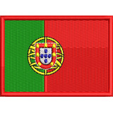 Escudo Bordado Bandeira Portugal P/ Colete Jeans Moto Ban88