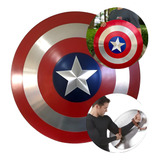 Escudo Capitão América Avengers Marcas De Tiro Alumínio 30cm