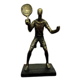 Escultura Beach Tennis Silhueta Masculina Forehand Decoração