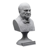 Escultura Busto Winston Churchill Estadista Britânico