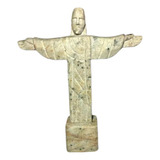 Escultura De Pedra Sabão 20cm Cristo Redentor Natural Estátua Promoção!