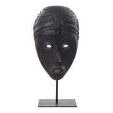 Escultura Decorativa Mascara Etnica Resina 45cm