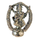 Escultura Ganesh No Portal 3 Cm Dourado Em Metal