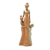Escultura Mulher Africana Filhos 10x5,5x31cm 257-395 Mabruk