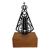 Escultura Senhora Aparecida Decoração Quarto Ferro Madeira