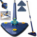 Esfregão Limpeza Kit 2 Mop Triangular Giratório Com 4 Refil 