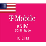 Esim - Estados Unidos - T-mobile - 10 Dias Ilimitado 5g Chip
