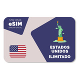 Esim Estados Unidos Eua Premium - Ilimitado - 7 Dias