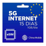 Esim Europa 40 Países 15 Dias Internet Ilimitada 1gb/dia