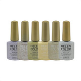 Esmalte Em Gel Glitter Esmaltação Em Gel Kit Com 6 Cores Hc