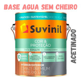 Esmalte Suvinil Cor E Protecao Acetinado Agua Gl 3,6 Branco