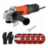 Esmerilhadeira Lixadeira 220v Black Decker + Kit Luva Discos