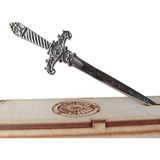 Espada 17cm Maçônica Maçonaria Maçom + Suporte De Mesa 