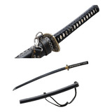 Espada Katana Samurai Com Corte Aço T10 Afiada Alça Tática