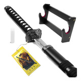 Espada Katana Wakizashi Samurai Tamanho Real + Suporte Óleo