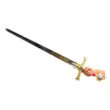 Espada Medieval Dourada Rei Davi 1,20m + Suporte