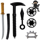 Espada Samurai Brinquedo Kit Acessórios Ninja Infantil Top