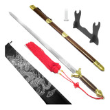 Espada Tai Chi Jian Ying Yang Treino Rígida + Suporte E Óleo