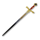 Espada Templária Medieval Aço Rei Davi Salomão + Suporte