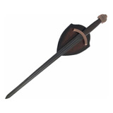 Espada Vikings Lagertha Lâmina Preta C/ Suporte De Parede.