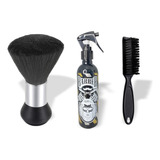 Espanador Bolinha + Escova Disfarce + Borrifador Barbearia