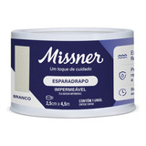 Esparadrapo Impermeável Branco Missner Rolo 2,5cmx 4,5m 6un