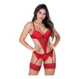 Espartilho Bojo Vivi Sensual Cinta Liga Calcinha Conjunto 