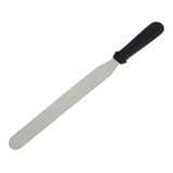 Espátula Confeitar Bolo Torta Em Aço Inox E Cabo Preto