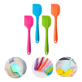 Espátula De Silicone Color Reforçada 4 Unidades 28 Cm