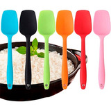 Espátula De Silicone Color Reforçada Colher Silicone 21cm 