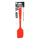 Espatula Fechada Raspadora Pão Duro Silicone 28cm Vermelha