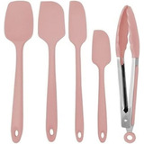 Espátula Pegador Pinça De Silicone Confeiteiro Kit 5 Peças