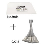 Espátula Plástica Vonder + Cola Em Pó De Papel De Parede 50g