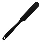 Espátula Reta Para Bolos Tortas Confeiteiro De Silicone Cor Preto