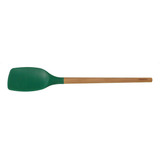 Espátula Tramontina Live Silicone Verde Com Cabo Em Madeira Cor Verde