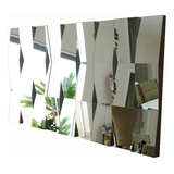 Espelho 3d Decorativo Painel Mosaico Quadro Grande 120x75x6