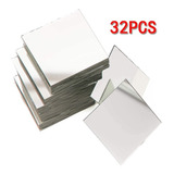 Espelho Adesivo De Parede Quadrado 32pcs