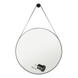 Espelho Adnet Redondo Artesanal C/alça Decorativo Luxo 60cm
