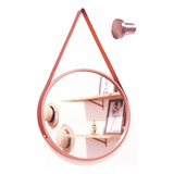 Espelho Adnet Redondo Rose Gold 60cm Moldura De Alumínio