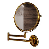 Espelho Articulado 1/5x Aumento 20cm Gold