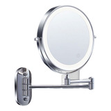 Espelho Articulado Camarim Maquiagem Barbear Aumento 10x Led