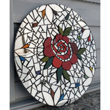 Espelho Circular Em Mosaico