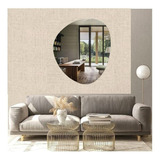 Espelho Decorativo Orgânico Autoadesivo Dupla Face 64x54cm Cor Da Moldura Sem Moldura