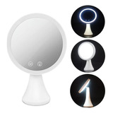 Espelho Led De Mesa Maquiagem Ring Light Lupa 10x Cabo Usb
