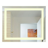Espelho Led Frontal Embutido Touch P/ Maquiagem 110 X 130cm